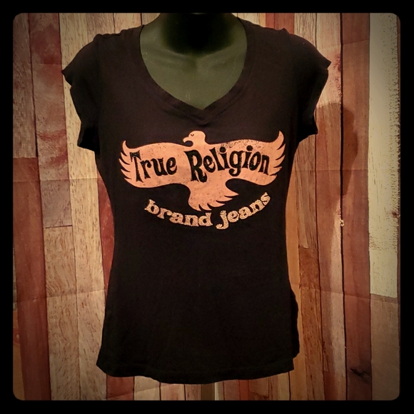 True Religion Tops - Women black/pink True Religion Shirt Size Small
